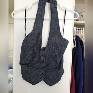 DENIM-LIKE VEST